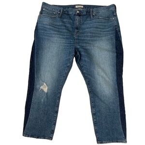 Madewell The High Rise Slim Boy Jean Distressed Skinny Jeans